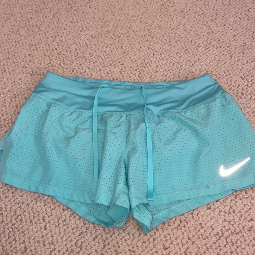Nike Dri-Fit aqua blue athletic shorts